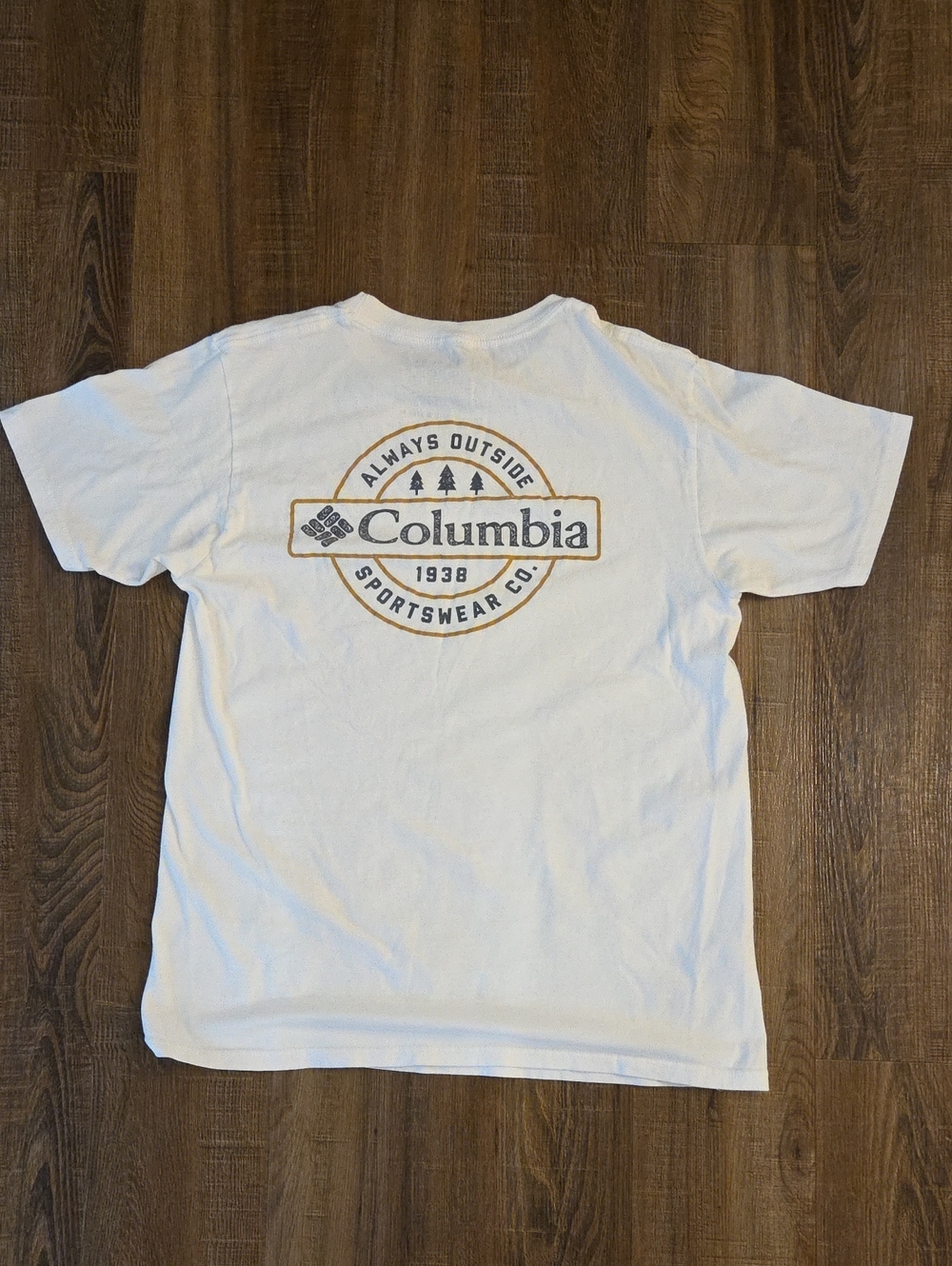 Columbia White Logo Graphic Short-Sleeve Tee